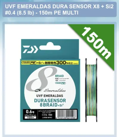 DAIWA UVF EMERALDAS DURA SENSOR X8 + Si2 - 150m
